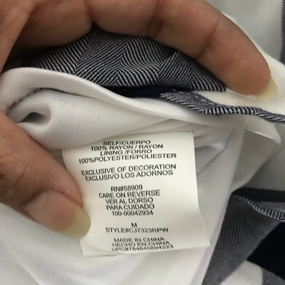 NWT Copper Key Blue & White Checkered Dress - Picture 6 of 6